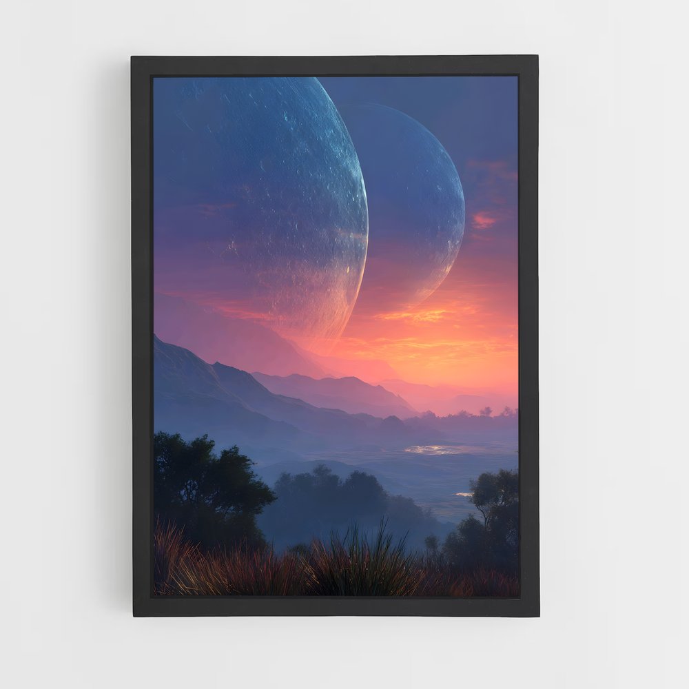 Poster Horizon Étrange – affiche Art spatial (vue 2)